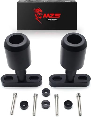Motorcycle Frame Sliders, Falling Crash Protector Guards No Cut Kits Black