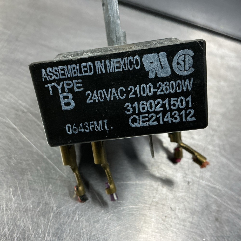 Frigidaire Range Burner Switch Part # 316021501 Type B