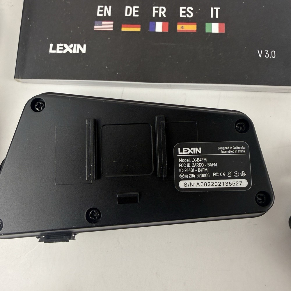 Lexin B4FM Motorcycle Bluetooth Intercom Single Unit Headset Communication
