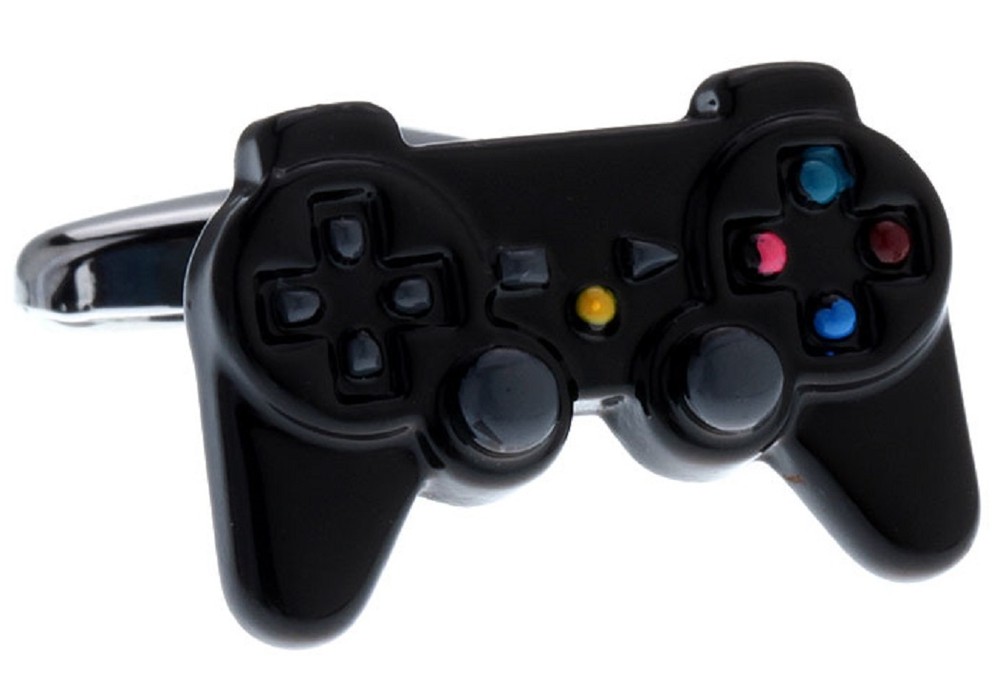 Video Game Controller Computer Pair Cufflinks Wedding Gift Box & Polishing Cloth