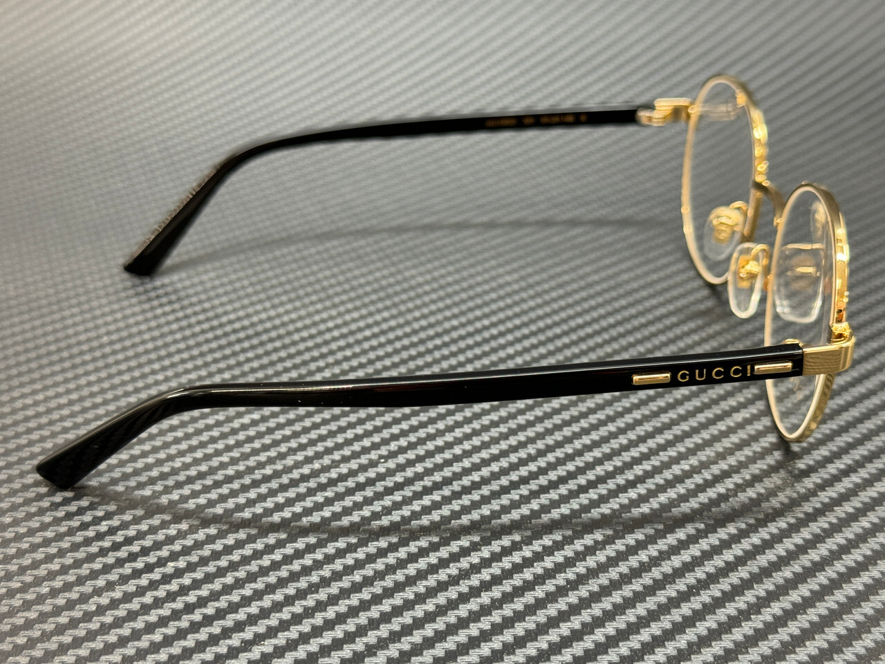 GUCCI GG1585O 001 Gold Black Men's Small 51 mm Eyeglasses