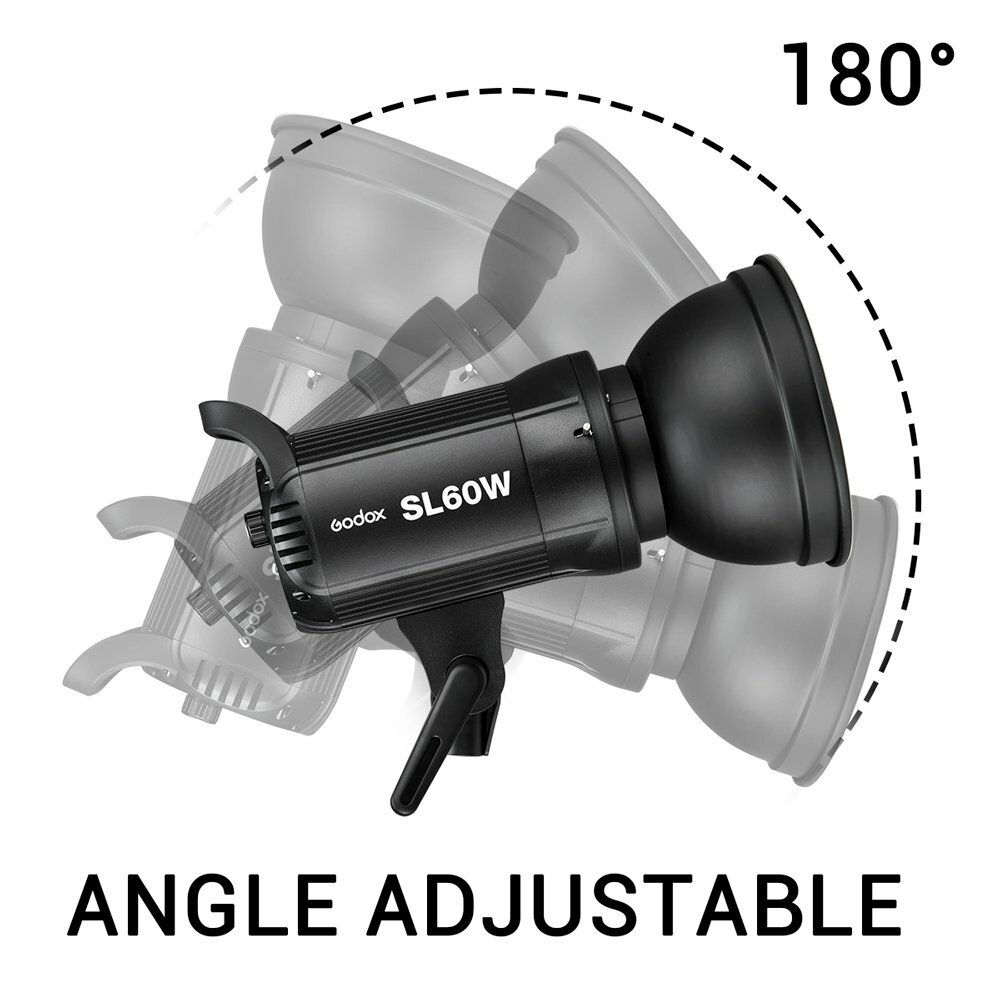 US Godox SL-60W 5600K Studio LED Video Light+80cm Octagon Umbrella Softbox Stand