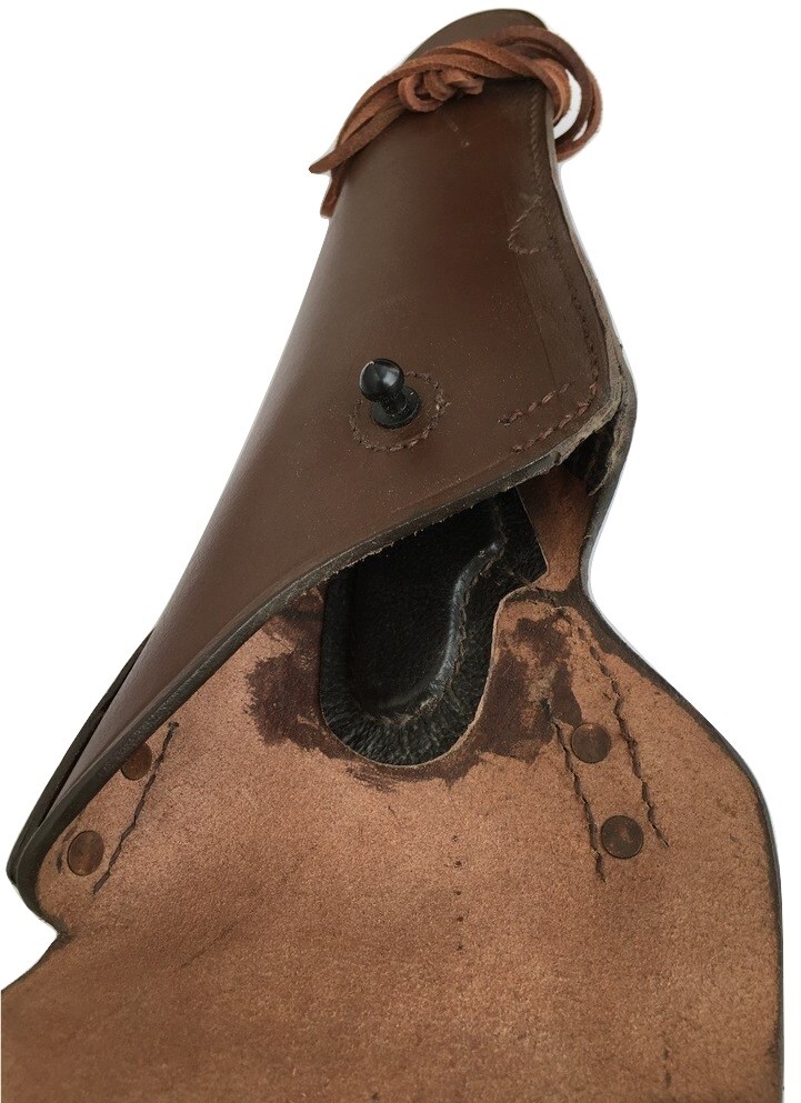 US WW2 Leather Belt Holster Colt 1911 Government Leather Holster-DARK BROWN
