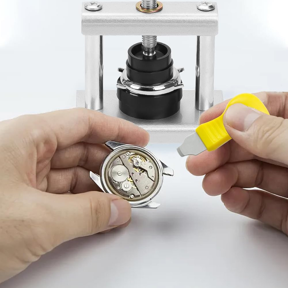 Watch Press Tool Set - Case Closer with 18 Molds, Crystal Press, Battery Replace