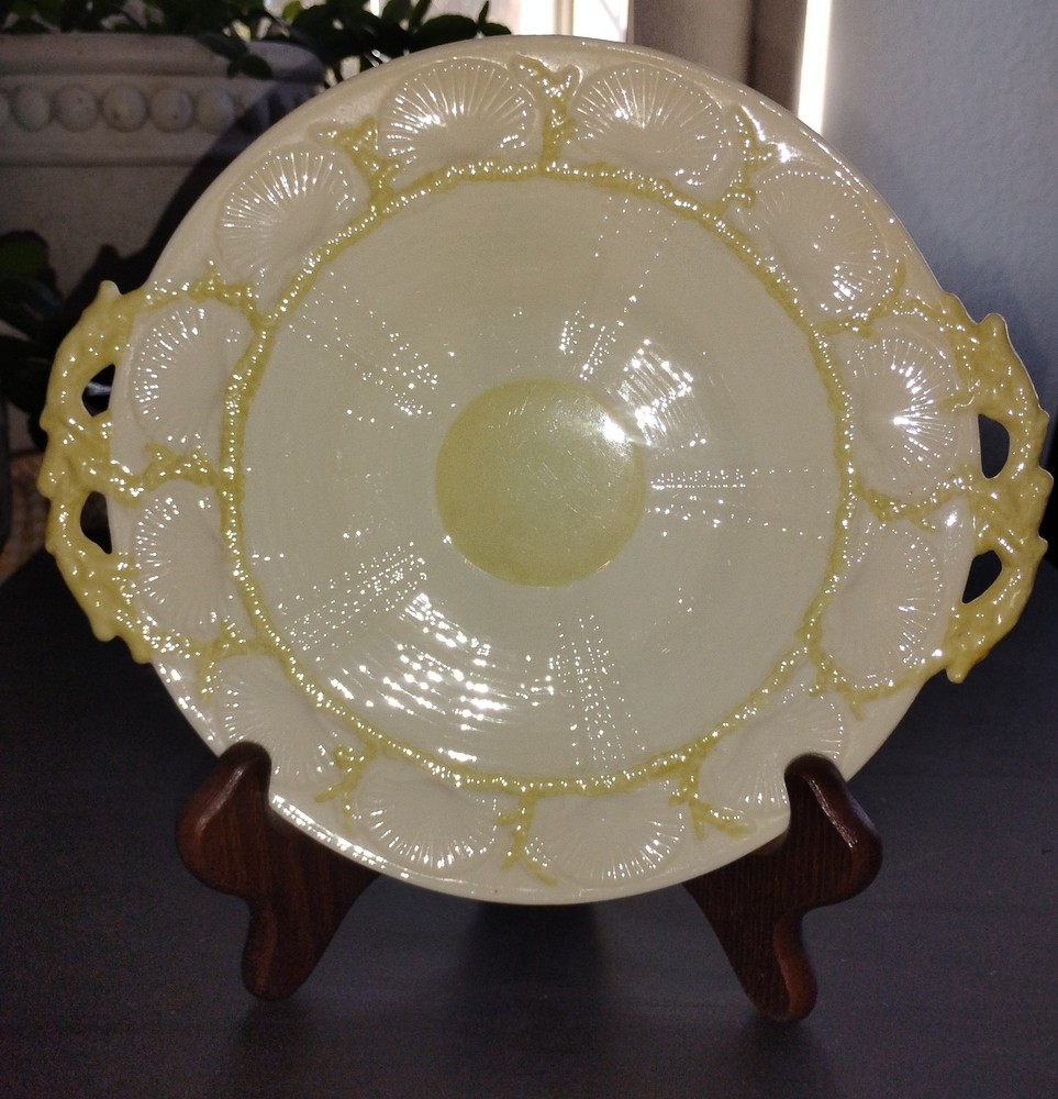 Belleek New Shell Tea Ware Handled Bread Plate 5th Mark 1955-65 With Free Ship