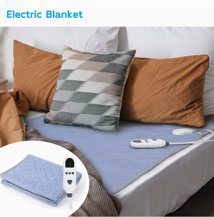 63"x31" Extra Large Heating Pad 9 Heat 4 Timer Fast Warm Machine Washable