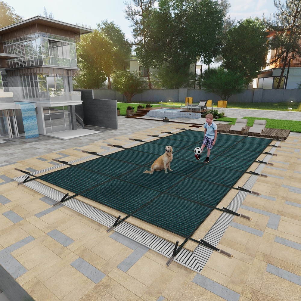 18x36ft Rectangular Pool Safety Cover, Inground/Underground, Hardware Included.