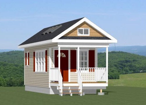 10x28 Tiny House -- 476 sq ft -- PDF Floor Plan -- Model 4M