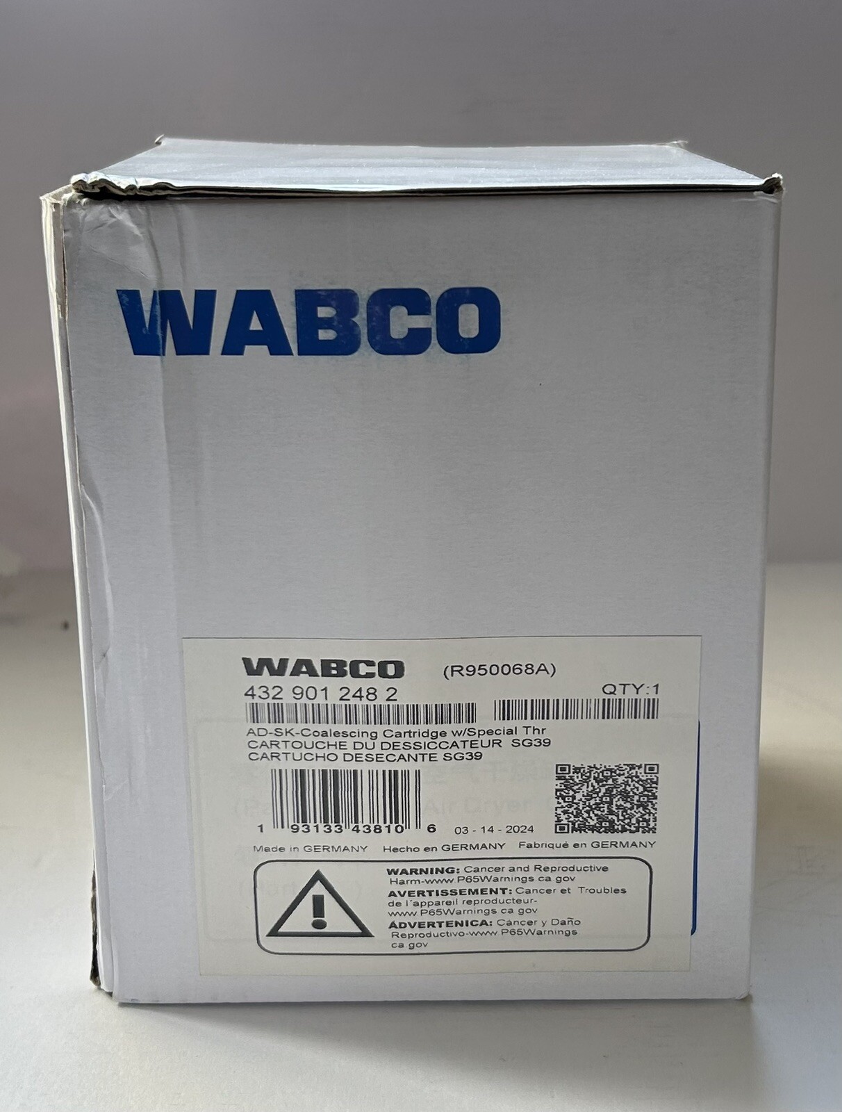 WABCO Genuine Air Dryer Cartridge 4329012482