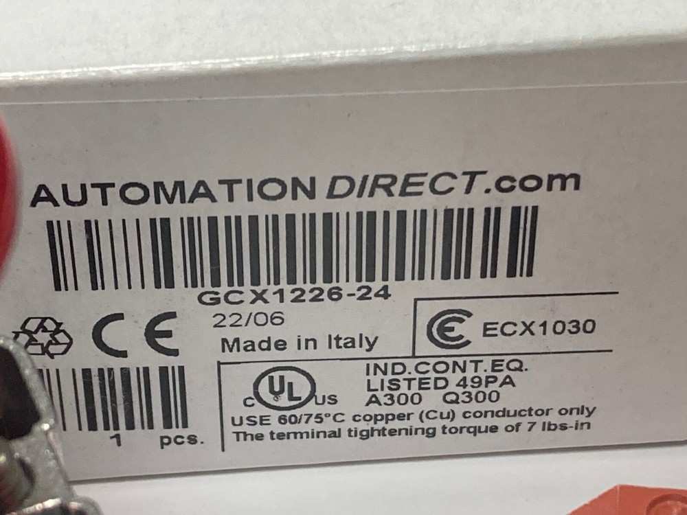 Automation Direct GCX1226-24, Red Push Button Switch, Illuminated