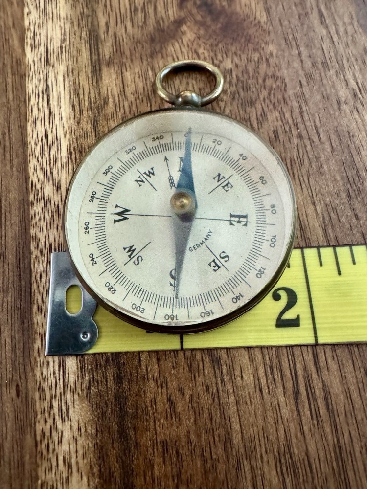 Vintage German Brass Pocket Compass