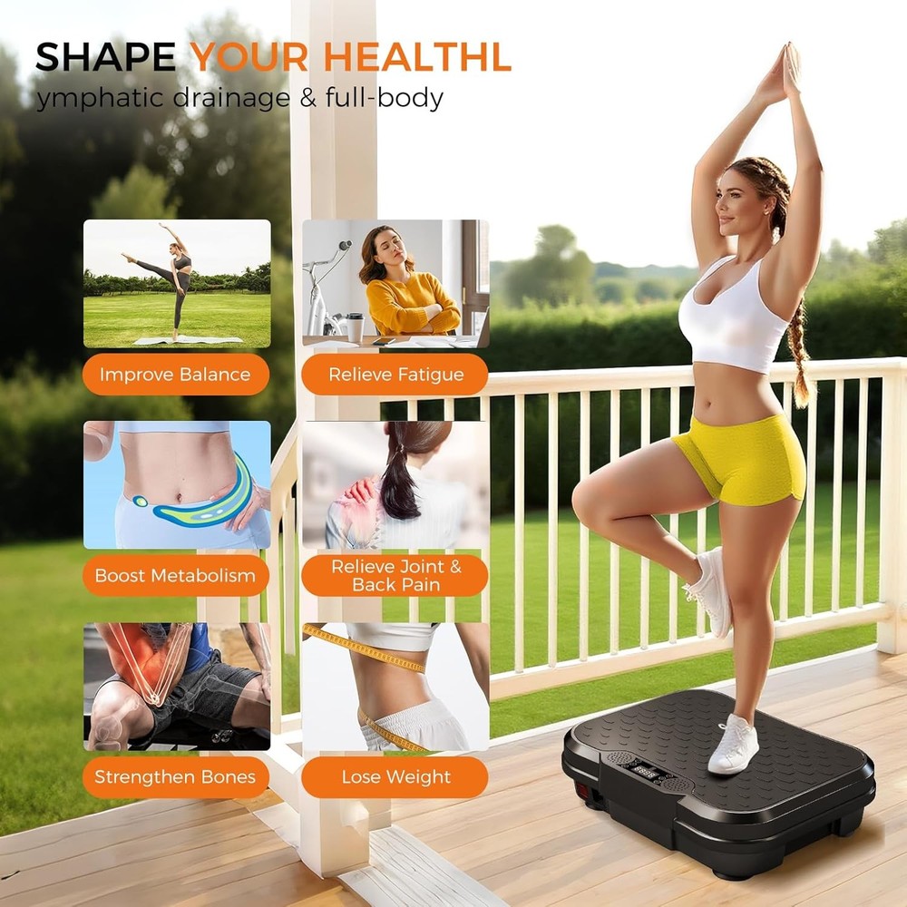 NXSCI Vibration Plate Exercise Machine,Vibrating Platform for Lymphatic Drainage