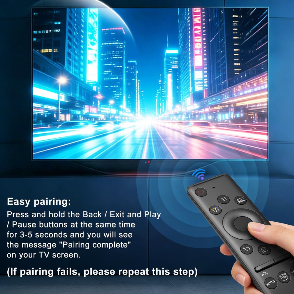 2 Pack Replacement for Samsung Smart TV Remote Control, Universal Black