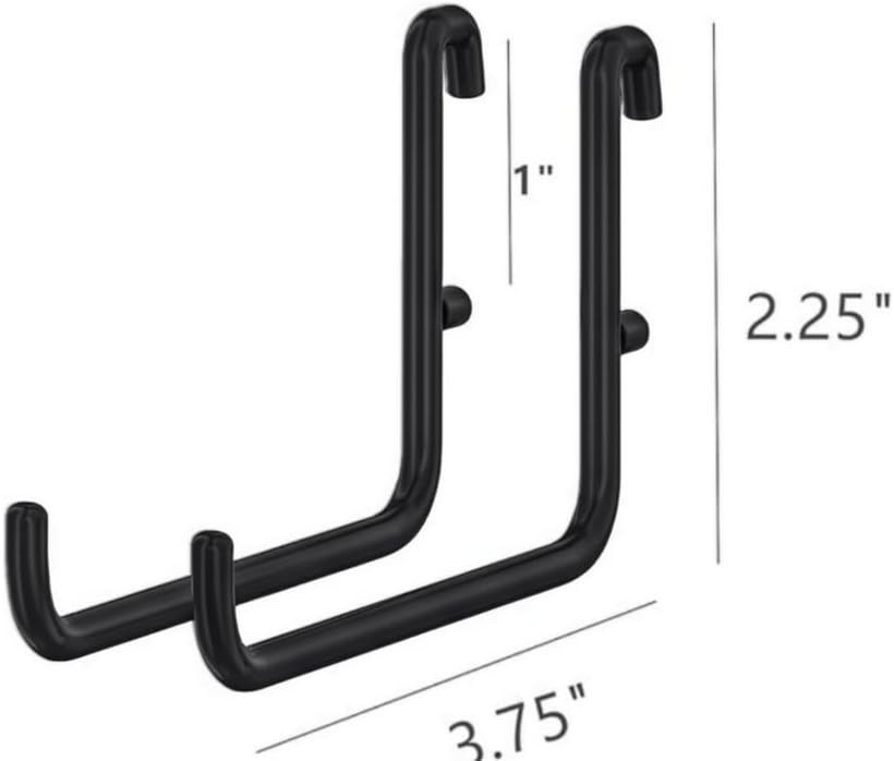 Durable 4 Pack L Shape Pegboard Hooks - Versatile Hanging Solutions for Home