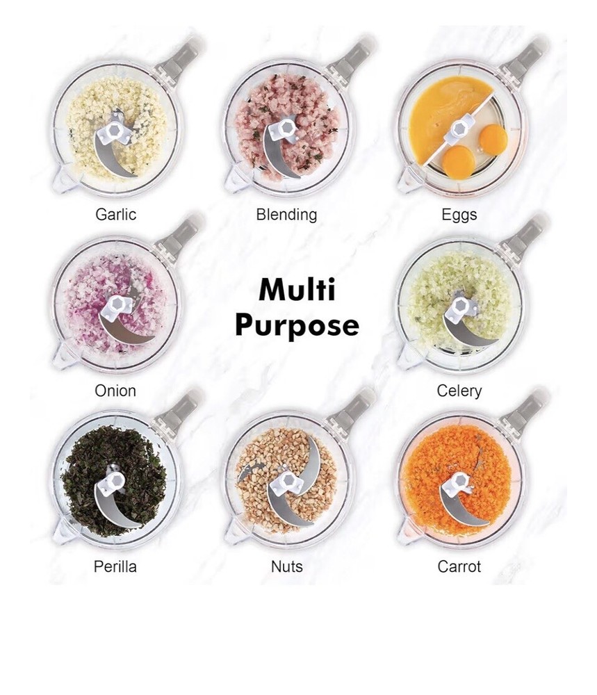 Food Chopper Hand Crank Food Processor Chopper Vegetable Quick Chopper