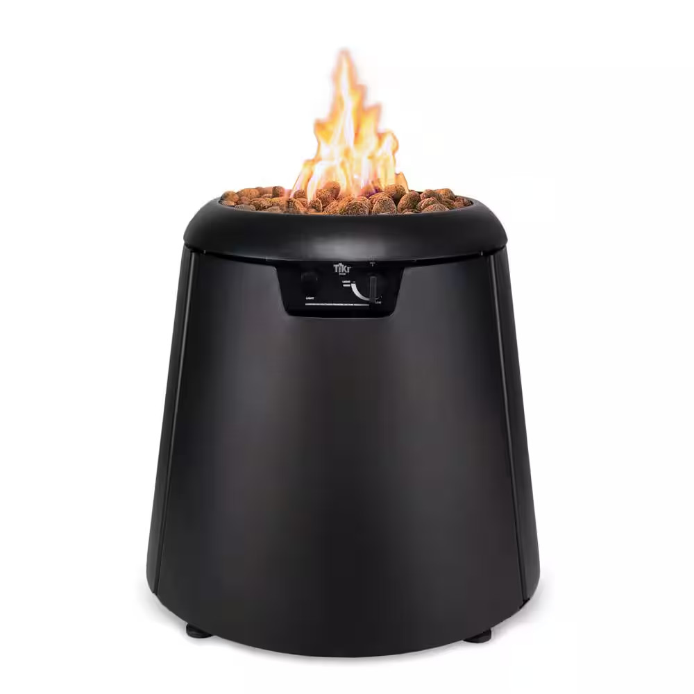 Customizable 27.4 In. Propane Fire Pit Table - Includes Tabletop Insert and Lava