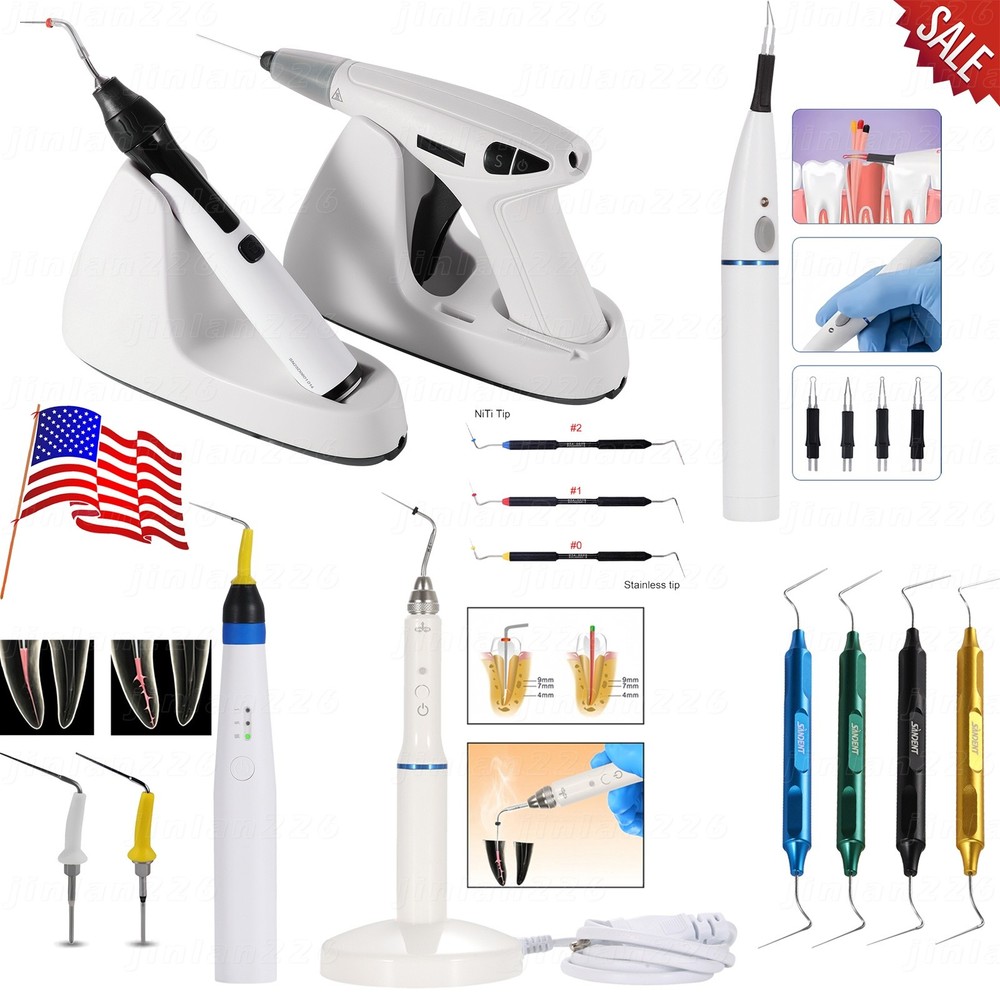 Dental Endo Obturation System Heated Pen+Tips /Hand Plugger /Gutta Percha Points