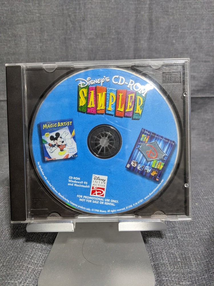 Disney's CD-ROM Sampler Windows 95 Macintosh Promo Software 1998
