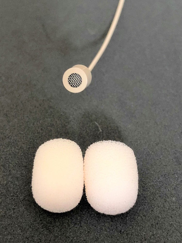 Single Earhook Headset Microphone w/ 4 pin mini XLR for Audio Technica Wireless