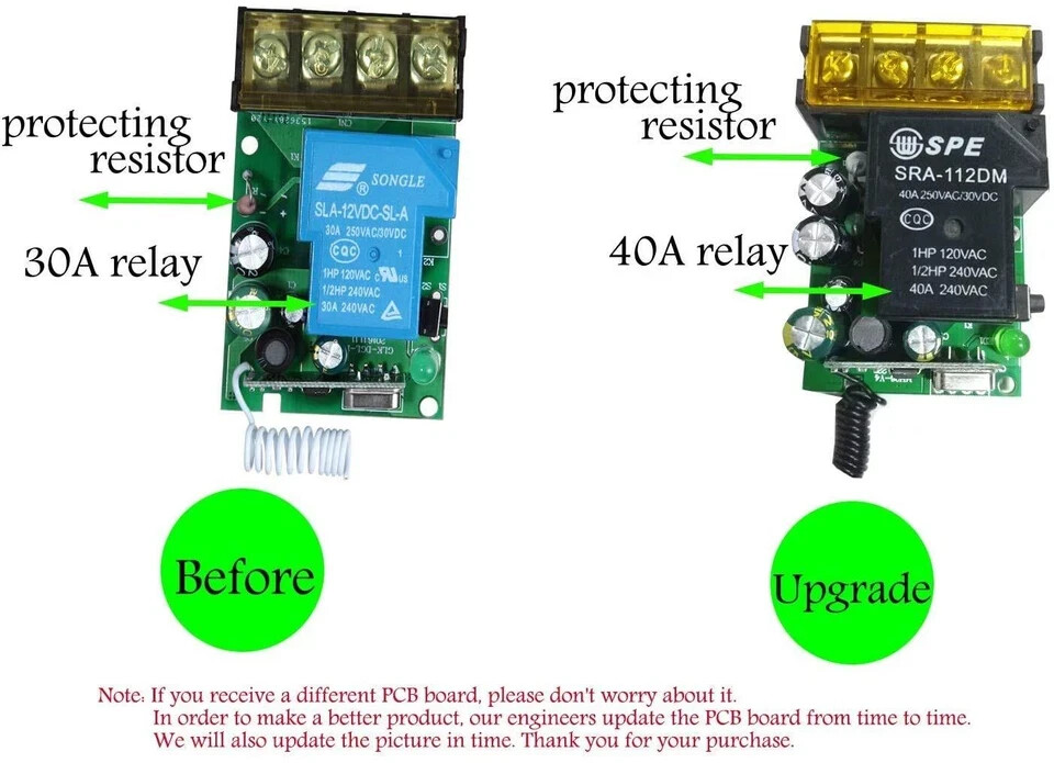 VONVOFF Wireless Remote Switch,AC110V/120V/240V/ 30A Relay RF Remote Control ...