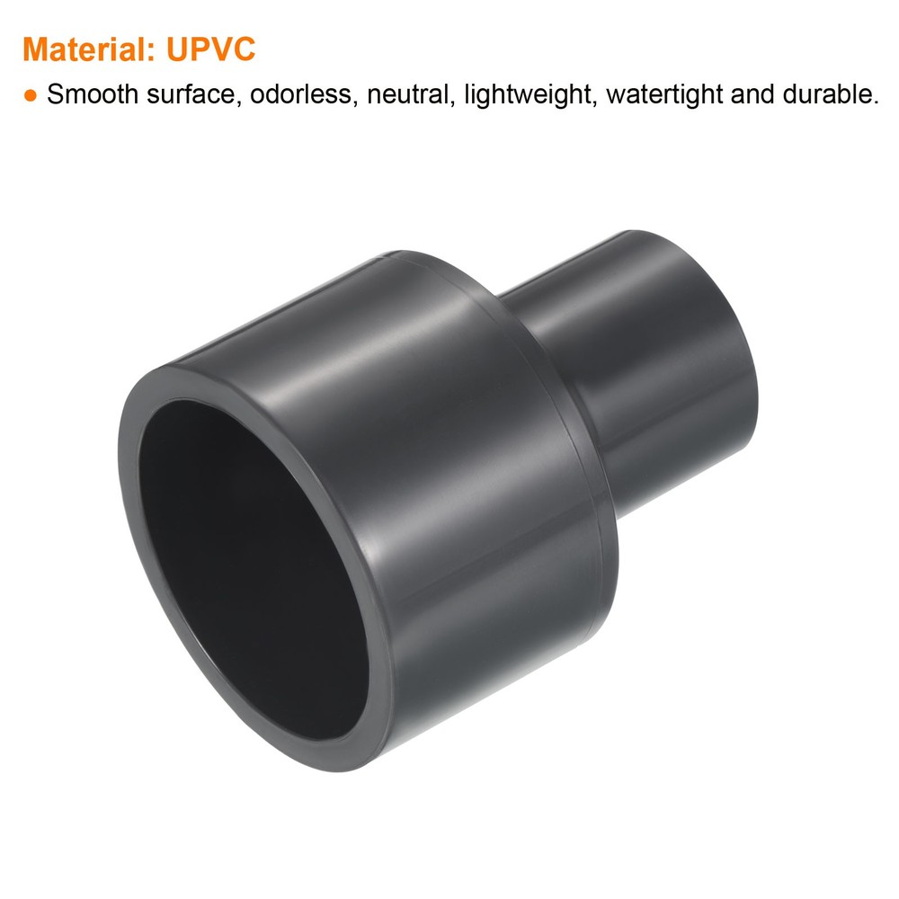 UPVC Pipe Reducer Fitting 1-1/2" x 3/4" Straight Coupling