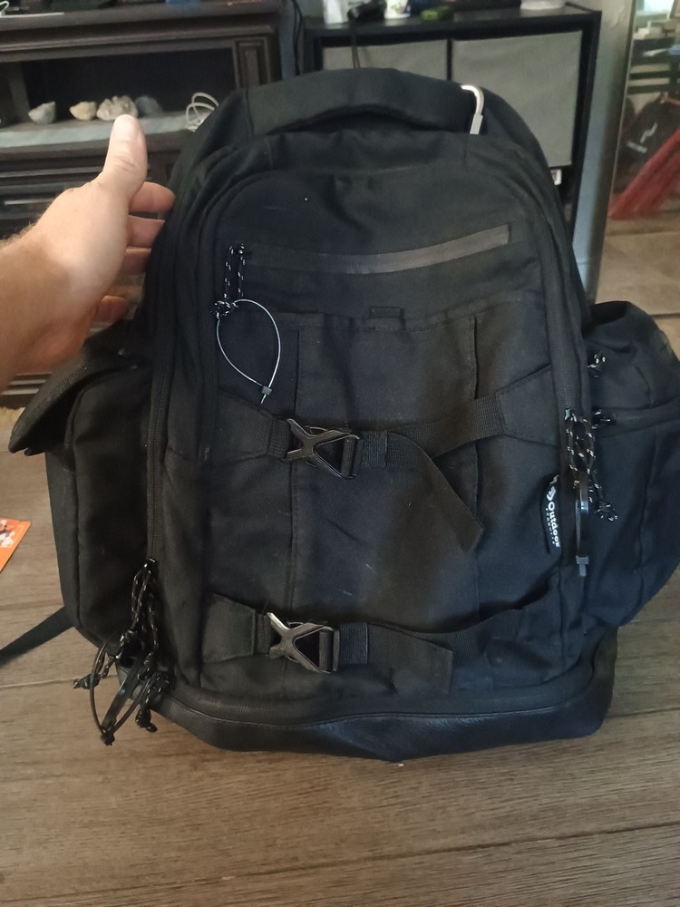 Outdoor Products Leather Bottom Backpack With Multiple Pockets