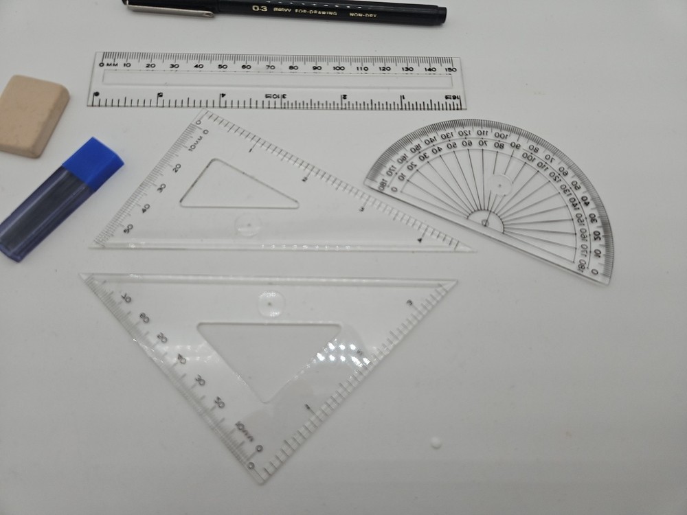 Uchida Drafting Compass Protractor Set–Precision Drawing Instruments TO-11
