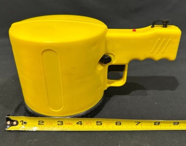 Yellow Rechargeable Spotlight with AC Charge Adapter Camping Boating RV