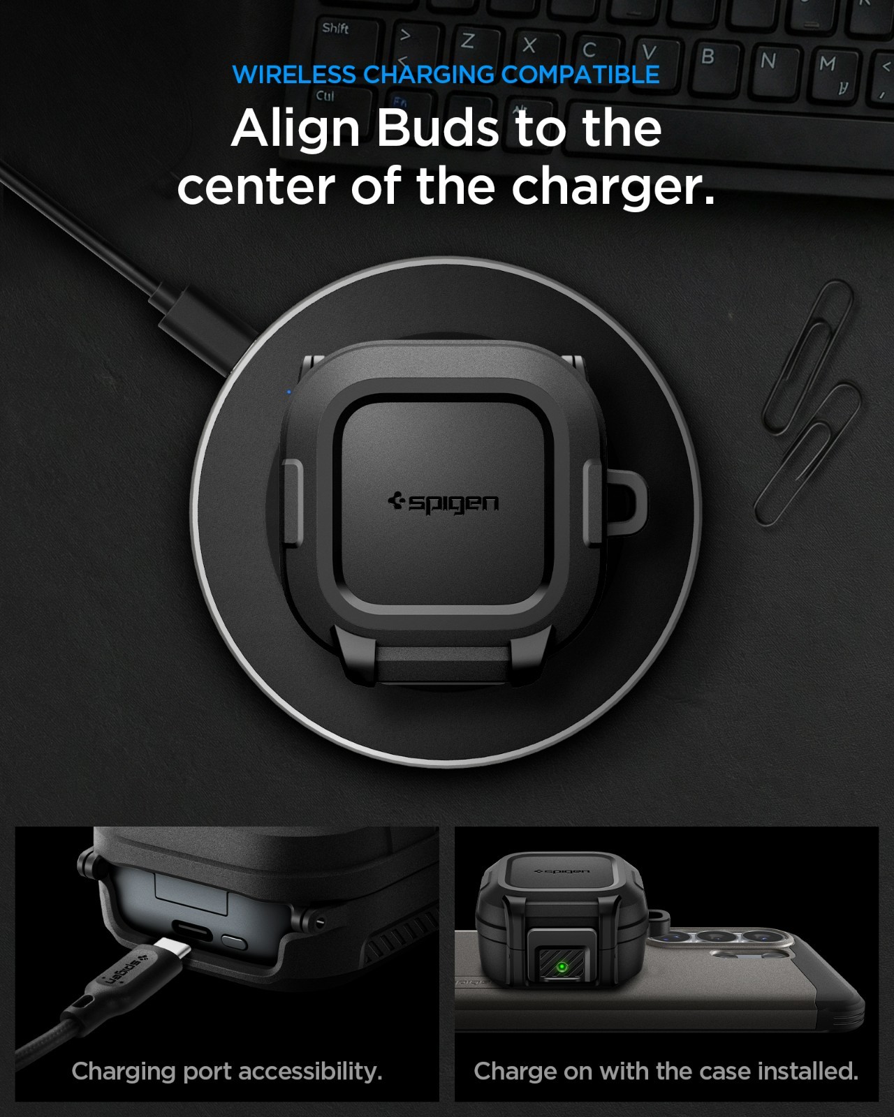 For Galaxy Buds 4 / 4 Pro | Spigen Lock Fit Secure Protection Case