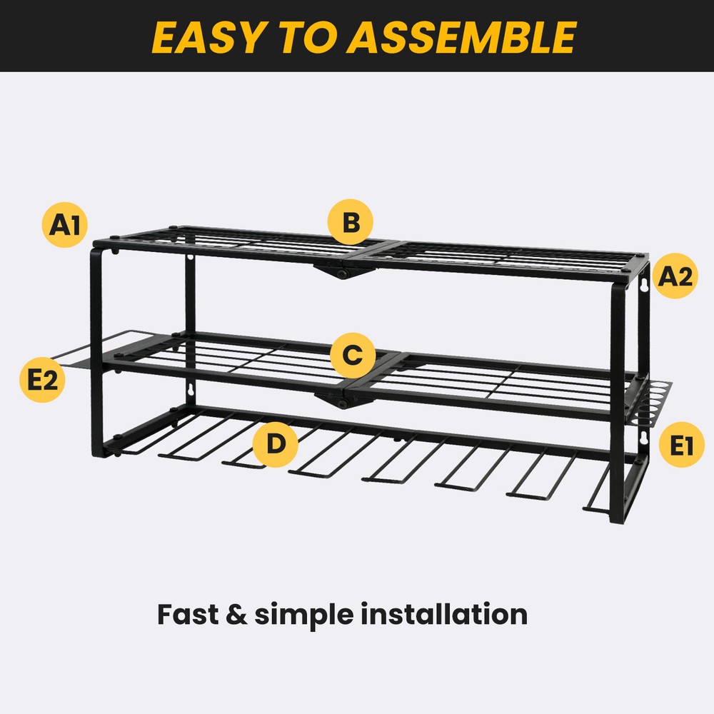 Power Tool Storage Organizer Rack Cordless Drill Tools Rack Holder for Workshop