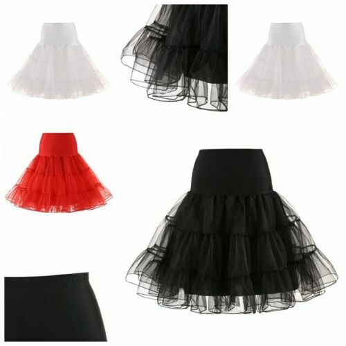 Women's 50s Vintage Petticoat Skirt Underskirt Crinoline Slips Tutu Skirts Dress