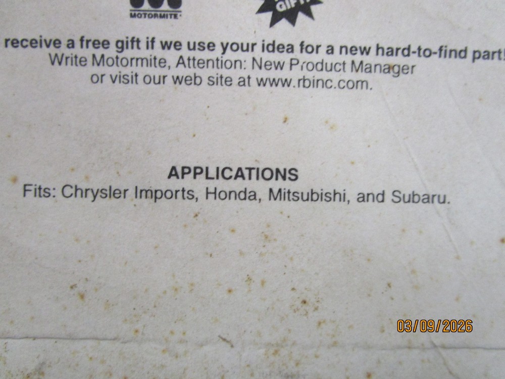 Cigarette Lighter Motormite 56472 (package rough)