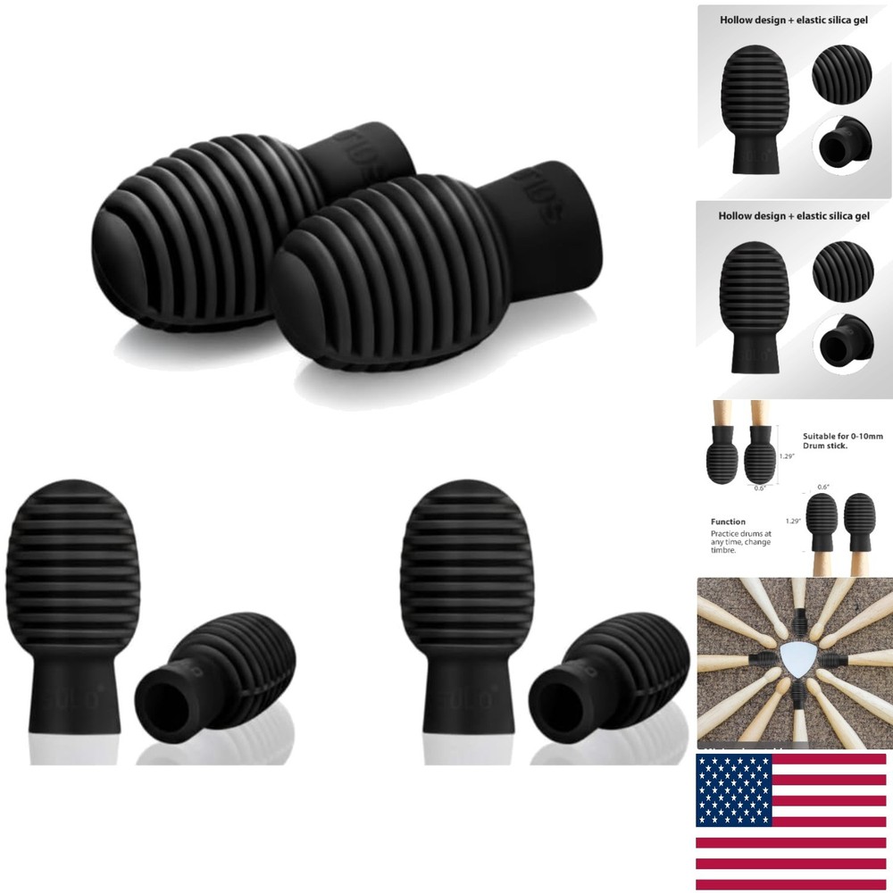 Versatile 4-Piece Drumstick Silent Tips - Protect Your Instruments Elegantly