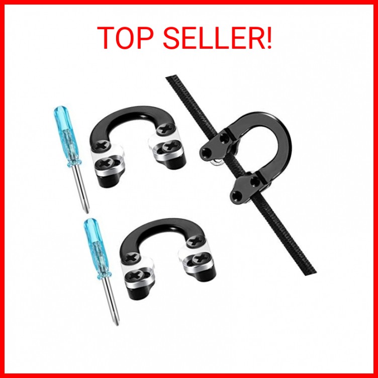 2 Sets Archery D Loop Compound Bow Metal U Nock D Ring Buckle Release Nocking Lo