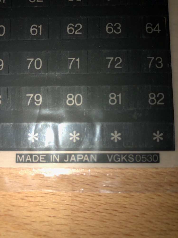 Number Sheet for Jerrold CATV Cable Converter Switch Box