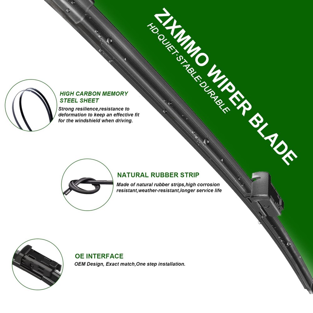 Windshield Wiper Blades for VW Jetta & Passat - 2-Pack Replacement Set