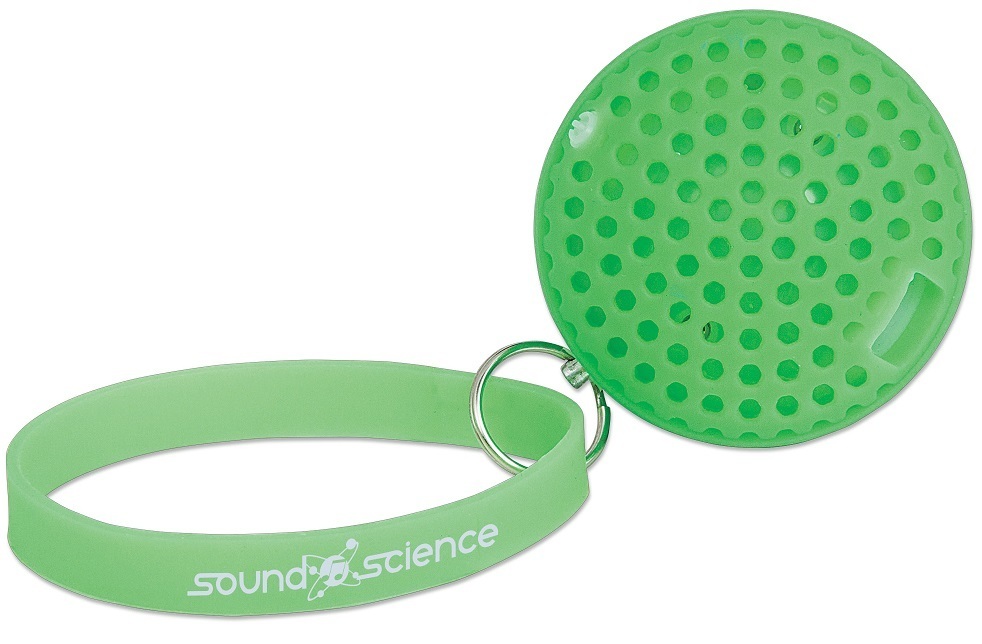 Sound Science Atom Glowing Wireless Bluetooth Mini-Speaker w/ LED Lighting Green
