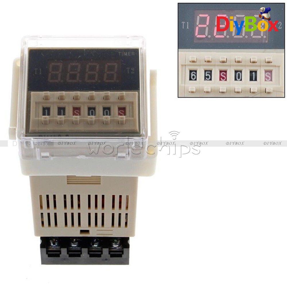 DH48S-S Digital AC 220V Precision Programmable Time Delay Relay W/ Socket Base