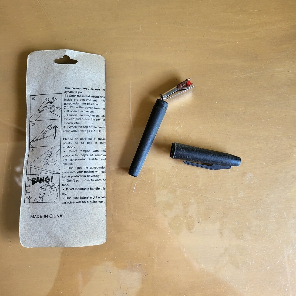 Dynamite Pen Exploding novelty joke prank bang gag trick cap