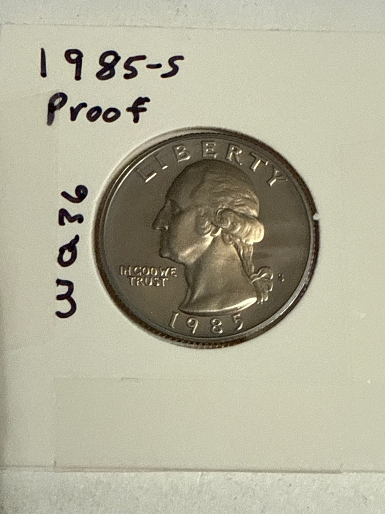 1985 S Proof Washington Quarter
