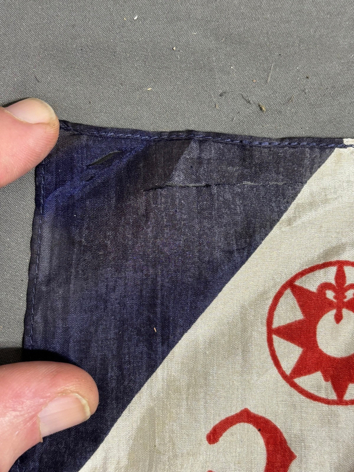 RARE early 1900s EXPLORER CLUB 11" Annual Dinner Table DESK FLAG + wood Base