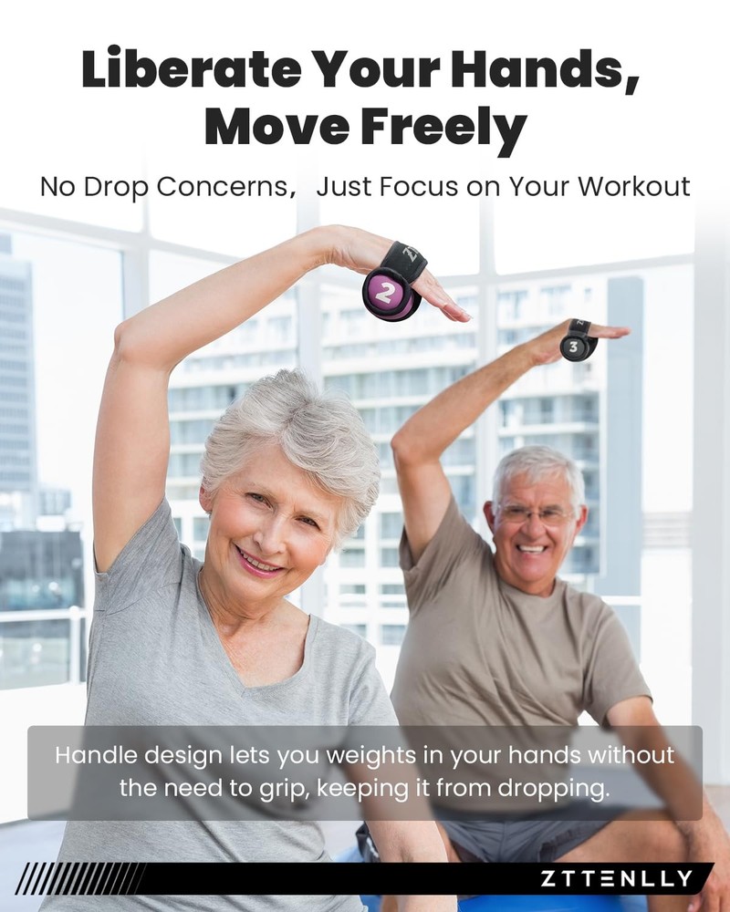 Hand Weights Sets for Walking -Light Gray 3lb Large size Soft Walking Weights...