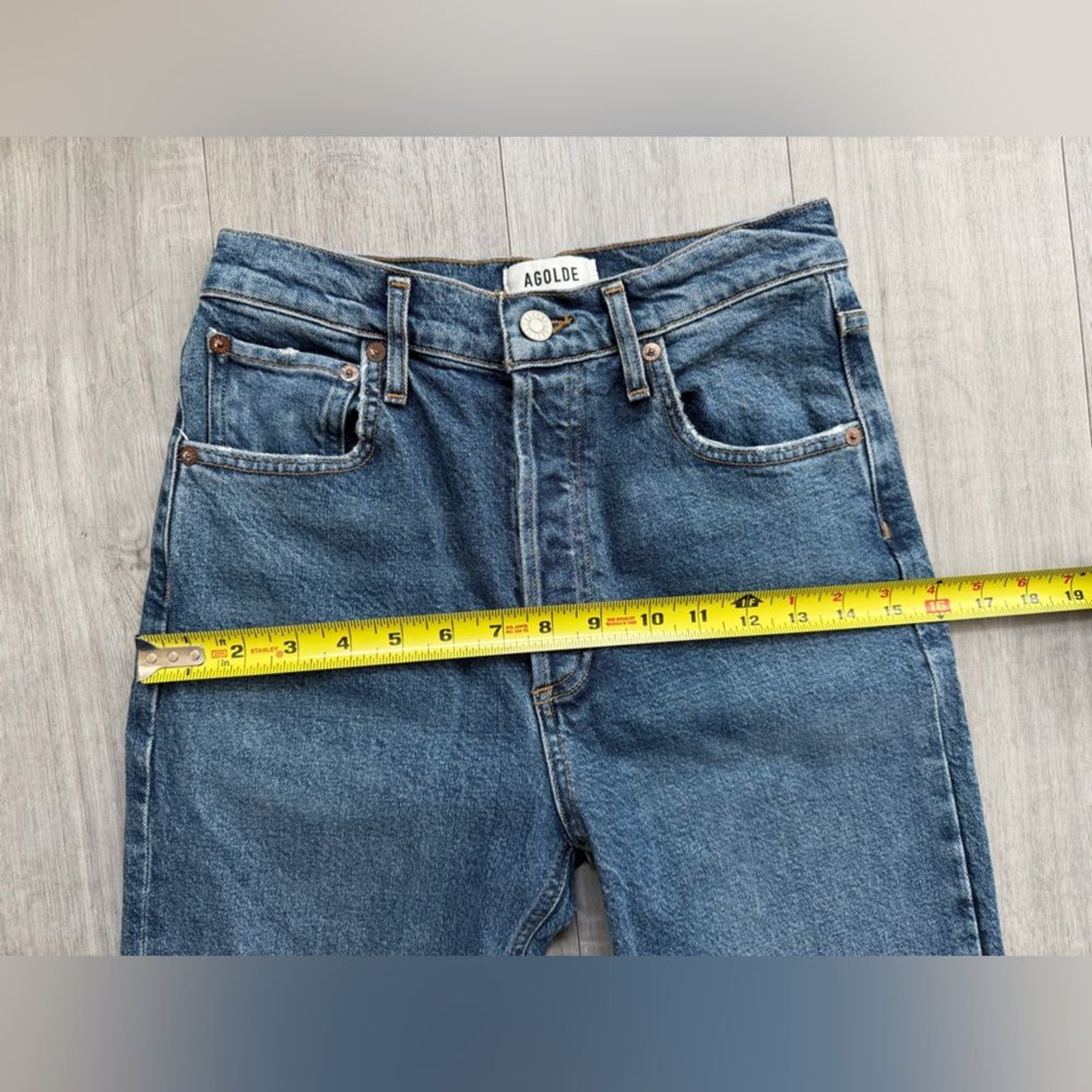 AGOLDE Riley High Rise Straight Crop Jeans in Transfer - Size 25