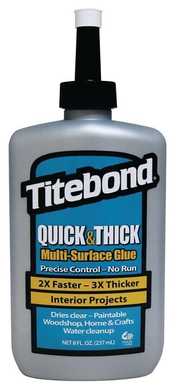 Titebond QUICK & THICK 8 oz. High Strength Liquid MULTI-SURFACE GLUE  2403