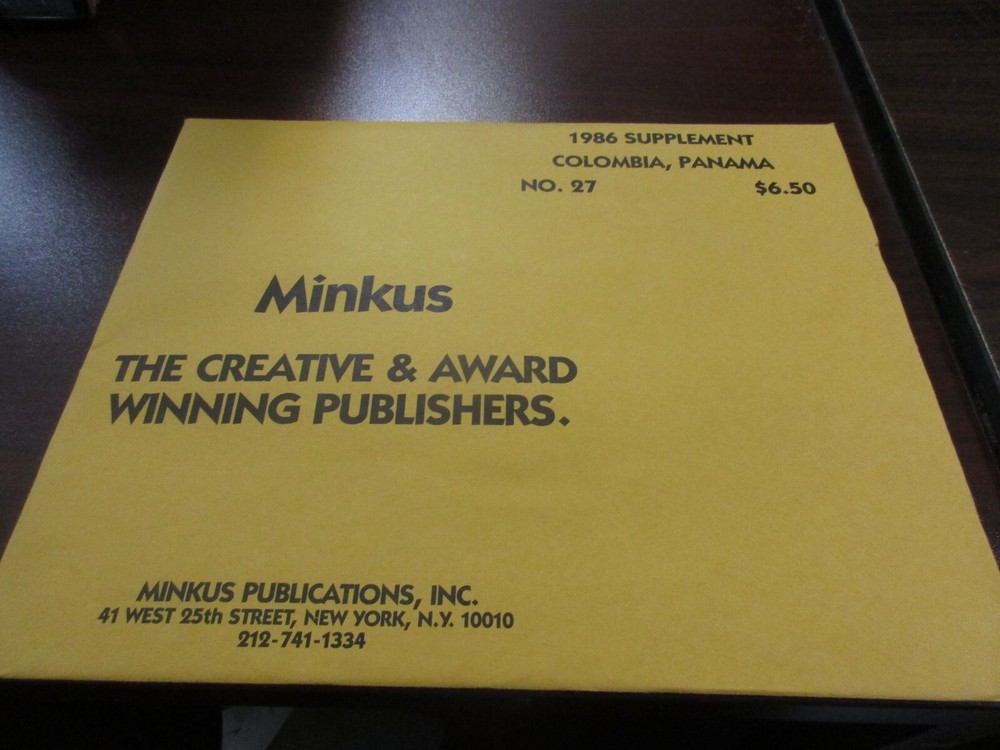 "MINKUS"  1986 SUPPLEMENT COLOMBIA.PANAMA #27   W/FREE SHIPPING!!!