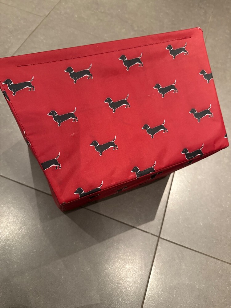 Dog Bin Red Storage Bin 15x12x9