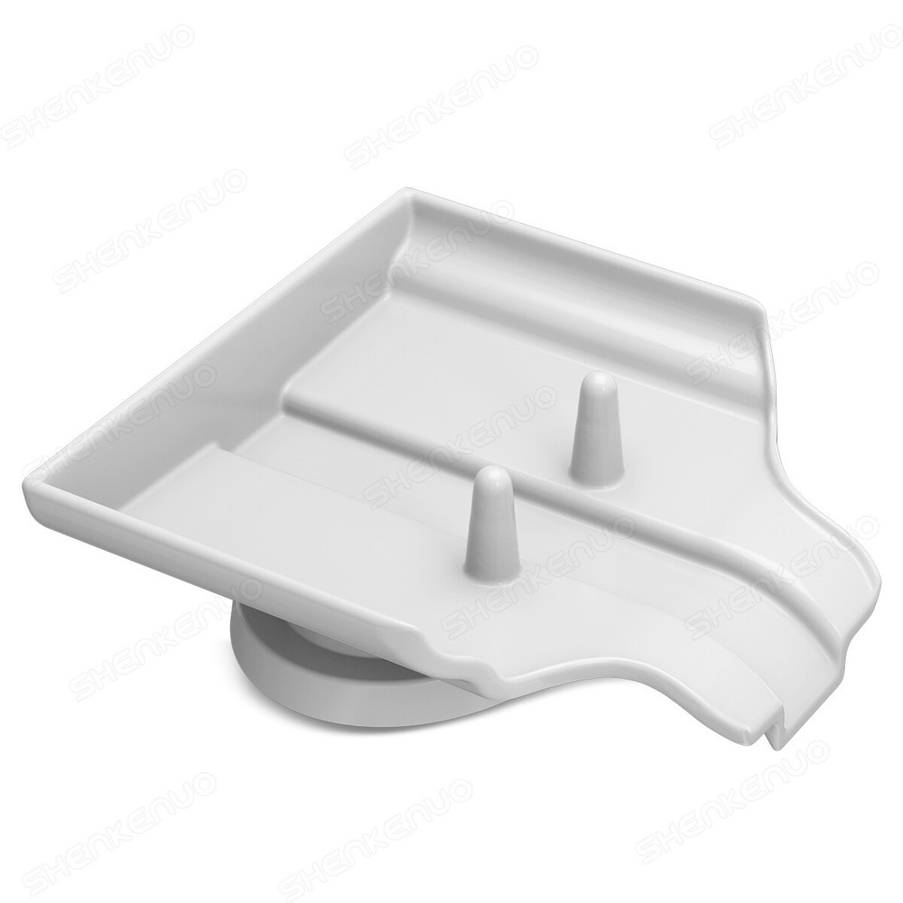 White Soap Rack Tray Sloped No Pooling