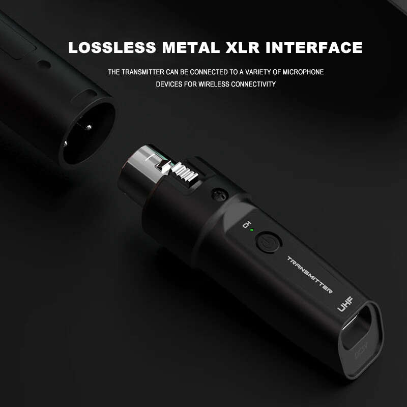 UHF XLR Adapter System Wireless Microphone Transmitter Receiver System