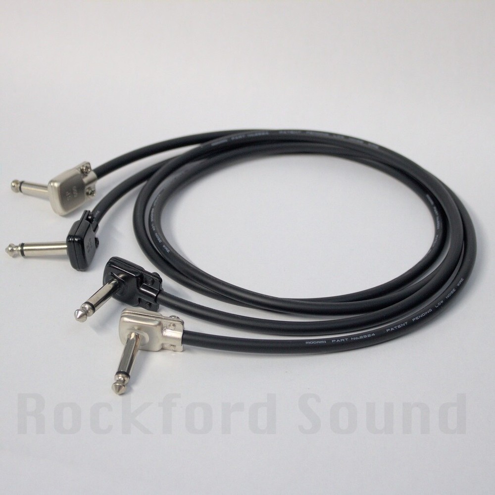 Mogami W2524 Guitar & Patch Cable, Right Angle to Right Squareplugs, Black