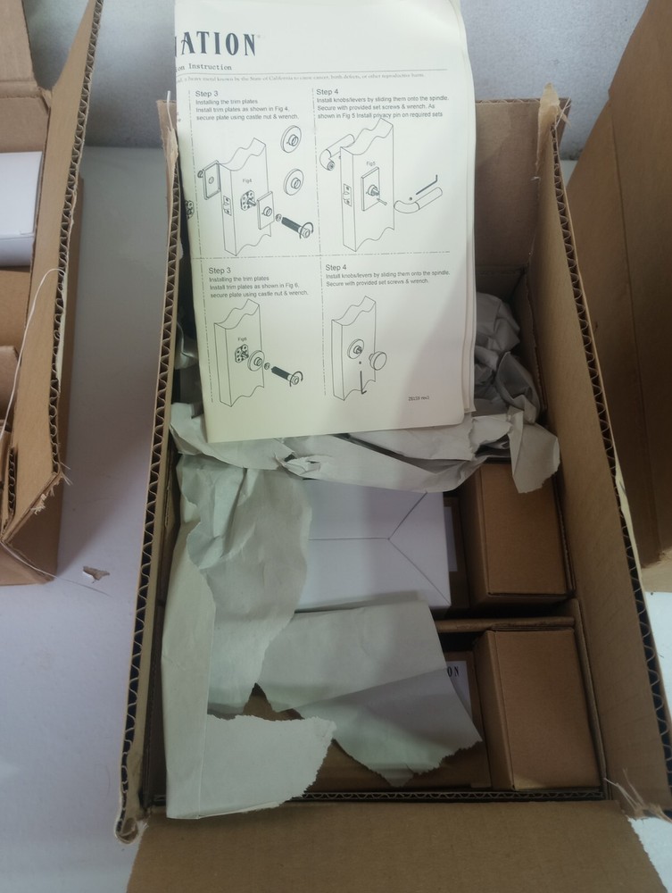 New Rejuvenation "Trask" Solid Brass Interior Door Door Knob Set